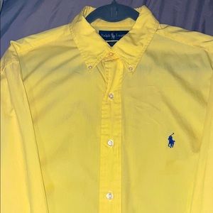 Ralph Lauren yellow button up dress shirt